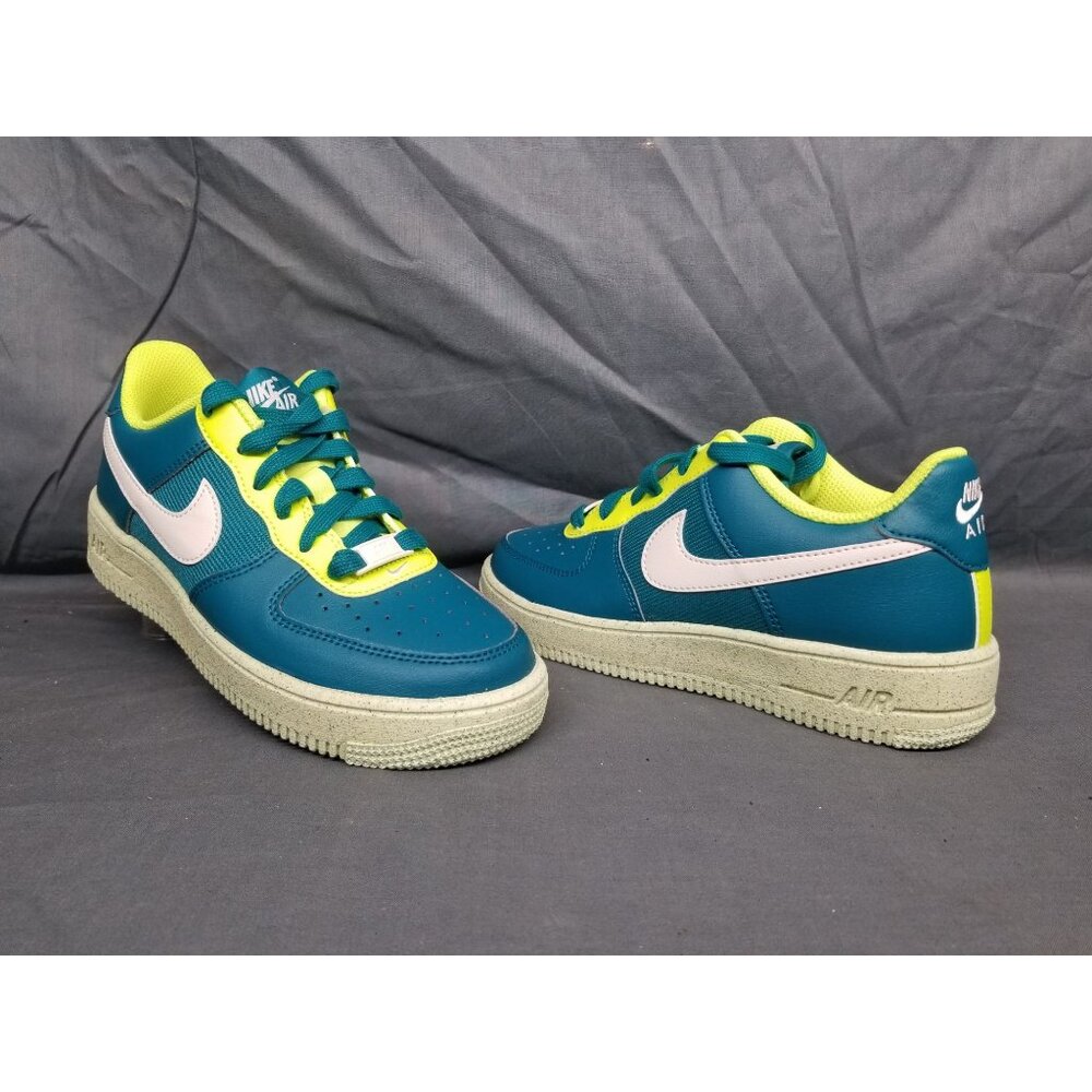 Nike Boys Air Force 1 Crater NN (GS) Sneakers Spruce Volt Size 6 NEW IN BOX!